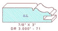 Cabinet Door Moulding 3" - 71 Cabinet Door Moulding 3" - 71