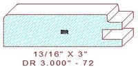 Cabinet Door Moulding 3" - 72 Cabinet Door Moulding 3" - 72