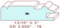 Cabinet Door Moulding 3" - 78 Cabinet Door Moulding 3" - 78