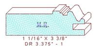 Cabinet Door Moulding 3-3/8" - 1 Cabinet Door Moulding 3-3/8" - 1