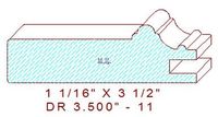 Cabinet Door Moulding 3-1/2" - 11 Cabinet Door Moulding 3-1/2" - 11