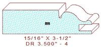 Cabinet Door Stile/Rail 3-1/2" - 4