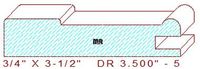 Cabinet Door Moulding 3-1/2" - 5 Cabinet Door Moulding 3-1/2" - 5