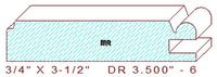 Cabinet Door Moulding 3-1/2" - 6 