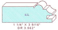 Cabinet Door Stile/Rail 3-9/16" Cabinet Door Stile/Rail 3-9/16"