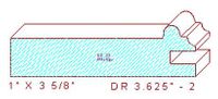 Cabinet Door Moulding 3-5/8" - 2 Cabinet Door Moulding 3-5/8" - 2