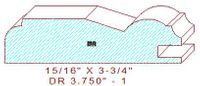 Cabinet Door Moulding 3-3/4" - 1 Cabinet Door Moulding 3-3/4" - 1