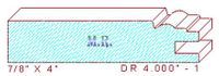 Cabinet Door Moulding 4" - 1 Cabinet Door Moulding 4" - 1