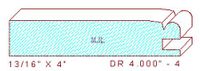 Cabinet Door Moulding 4" - 4 Cabinet Door Moulding 4" - 4