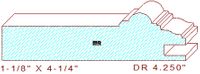 Cabinet Door Rail Moulding 4-1/4"