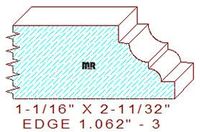 Edge Moulding 1-1/16" - 3 Edge Moulding 1-1/16" - 3