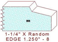 Edge Moulding 1-1/4" - 8 Edge Moulding 1-1/4" - 8