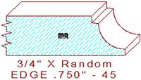 Edge Moulding 3/4" - 45 Edge Moulding 3/4" - 45