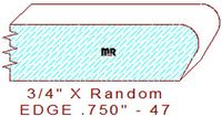 Edge Moulding 3/4" - 47 Edge Moulding 3/4" - 47