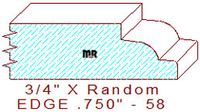 Edge Moulding 3/4" - 58 Edge Moulding 3/4" - 58