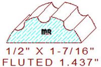 Fluted 1-7/16" Fluted 1-7/16"