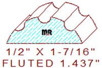 Fluted 1-7/16"