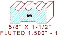 Fluted 1-1/2" - 1 Fluted 1-1/2" - 1