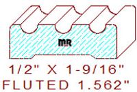 Fluted 1-9/16" Fluted 1-9/16"