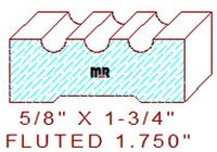 Fluted 1-3/4" Fluted 1-3/4"