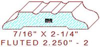 Fluted 2-1/4" - 2 Fluted 2-1/4" - 2