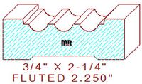 Fluted 2-1/4" Fluted 2-1/4"
