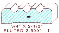 Fluted 2-1/2" - 1 Fluted 2-1/2" - 1