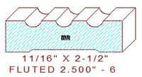 Fluted 2-1/2" - 6 Fluted 2-1/2" - 6