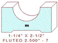 Fluted 2-1/2" - 7