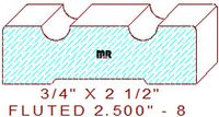 Fluted 2-1/2" - 8