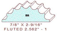 Fluted 2-9/16" - 1 Fluted 2-9/16" - 1