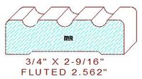 Fluted 2-9/16" Fluted 2-9/16"