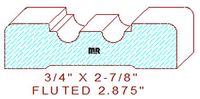 Fluted Moulding 2-7/8" Fluted Moulding 2-7/8"