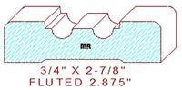 Fluted Moulding 2-7/8"