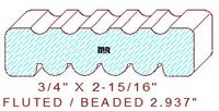 Fluted/Reeded Moulding 2-15/16"