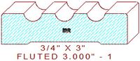 Fluted Moulding 3" - 1 Fluted Moulding 3" - 1