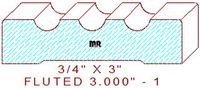 Fluted Moulding 3" - 1