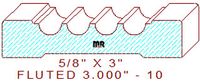 Fluted Moulding 3" - 10 Fluted Moulding 3" - 10