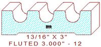 Fluted Moulding 3" - 12 Fluted Moulding 3" - 12