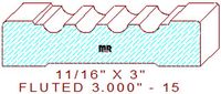 Fluted Moulding 3" - 15