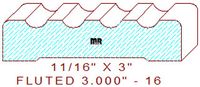 Fluted Moulding 3" - 16 Fluted Moulding 3" - 16
