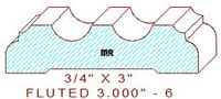 Fluted Moulding 3" - 6 Fluted Moulding 3" - 6