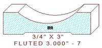 Fluted Moulding 3" - 7 Fluted Moulding 3" - 7