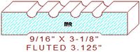 Fluted Moulding 3-1/8" Fluted Moulding 3-1/8"