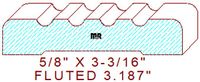 Fluted 3-3/16" Fluted 3-3/16"