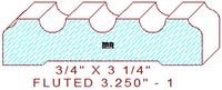 Fluted Moulding 3-1/4" - 1 Fluted Moulding 3-1/4" - 1