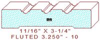 Fluted Moulding 3-1/4" - 10