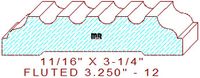 Fluted Moulding 3-1/4" - 12