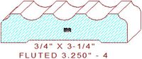 Fluted Moulding 3-1/4" - 4 Fluted Moulding 3-1/4" - 4