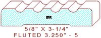 Fluted Moulding 3-1/4" - 5 Fluted Moulding 3-1/4" - 5